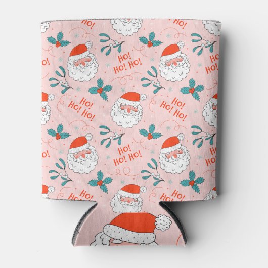 Santa all over print Joyful Greetings collectie Blikjeskoeler (Voorkant)