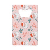 Santa all over print Joyful Greetings collectie Creditkaart Flessenopener (Achterkant)