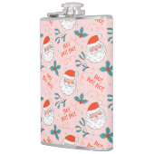 Santa all over print Joyful Greetings collectie Heupfles (Links)