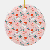 Santa all over print Joyful Greetings collectie Keramisch Ornament (Achterkant)