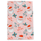 Santa all over print Joyful Greetings collectie Medium Cadeauzakje (Voorkant)
