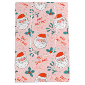 Santa all over print Joyful Greetings collectie Medium Cadeauzakje (Achterkant)
