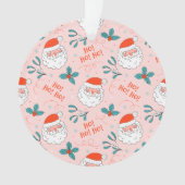Santa all over print Joyful Greetings collectie Ornament (voorkant)