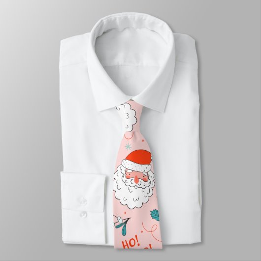 Santa all over print Joyful Greetings collectie Stropdas (Gebonden)