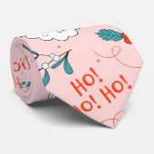 Santa all over print Joyful Greetings collectie Stropdas (Opgerold)