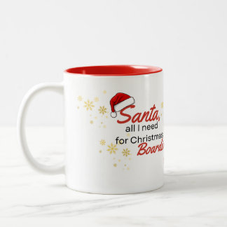 Santa, alles wat ik nodig heb is een instapkaart tweekleurige koffiemok
