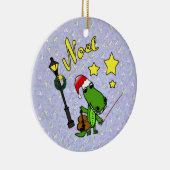 Santa Alligator met Violin Ornament (Rechts)