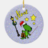 Santa Alligator met Violin Ornament (Achterkant)