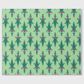 Santa Alligators/Krokodillen ontwerp Cadeaupapier (Vlak)
