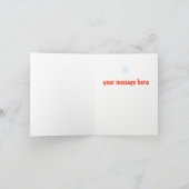 "Santa alsjeblieft bel hier" Kerstkaart ontwerp Feestdagen Kaart (Binnen)