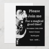 Santa Alsjeblieft doe mee met me Uitnodigen Feestdagenkaart (Voorkant / Achterkant)