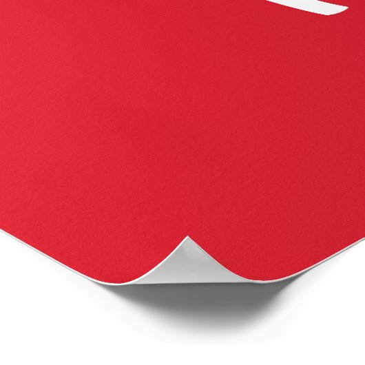 Santa Alsjeblieft, stop hier met kerstcadeau. Poster (Hoek)