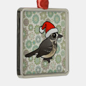Santa American Pipit Metalen Ornament (Rechts)