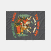 Santa &amp; Jesus Back In Town Merry Christmas, Ho Fleece Deken (Voorkant (Horizontaal))