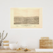 Santa Ana, CA. Panoramische kaart (1579C) Poster (Keuken)