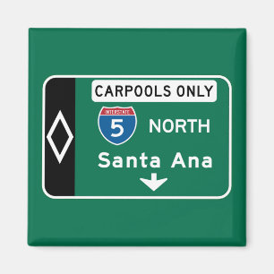Santa Ana, CA Road Sign Magneet