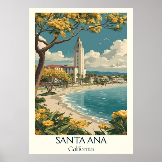 Santa Ana California Art Print | historische missi (Voorkant)