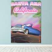 Santa Ana California reisposter Canvas Afdruk (Insitu (Houten vloer))