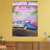Santa Ana California reisposter Canvas Afdruk (Insitu (Woonkamer))