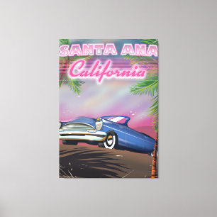 Santa Ana California reisposter Canvas Afdruk