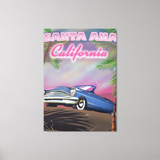 Santa Ana California reisposter Canvas Afdruk (Voorkant)