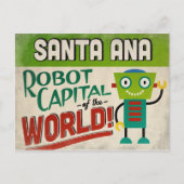 Santa Ana California Robot - Funny Briefkaart (Voorkant)