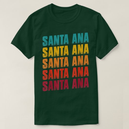 Santa Ana California Souvenir Retro Santa T-shirt (Design voorkant)