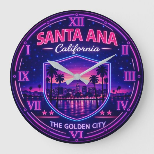 Santa Ana California Sunset Grote Klok (Voorkant)