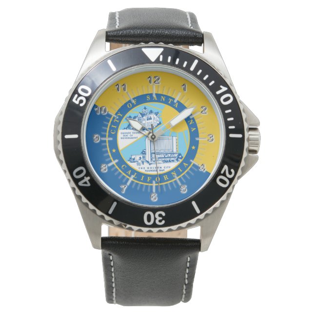 Santa Ana (Californië) City flag Watch Horloge (Voorkant)