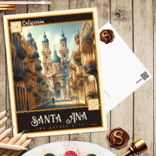 Santa Ana, Californië Oude ansichtkaart Briefkaart
