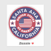 SANTA ANA, Californië Sticker (Vel)