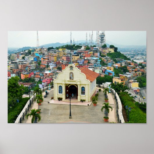 Santa Ana Chapel, Guayaquil, Ecuador Poster (Voorkant)