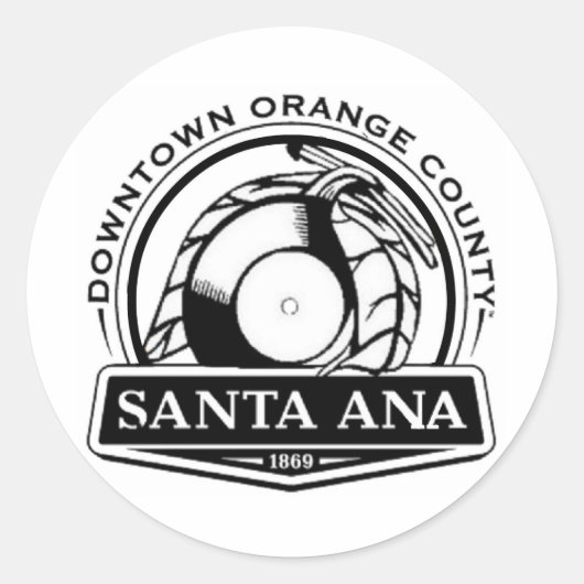Santa Ana Funk Ronde Sticker (Voorkant)