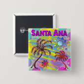 Santa Ana Happy en Hope Button (Voorkant /achterkant)