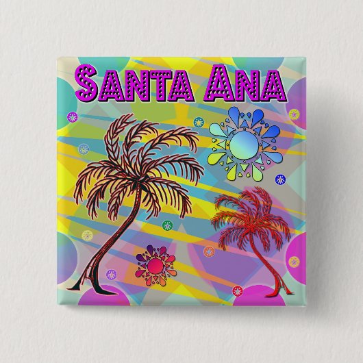 Santa Ana Happy en Hope Button (Voorkant)