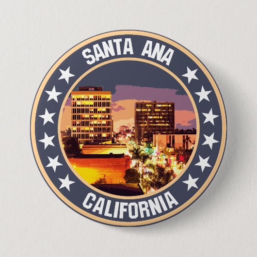 Santa Ana Ronde Button 7,6 Cm (Voorkant)