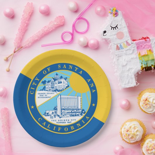 Santa Ana, stadsvlag Papieren Bordje (Feest)