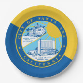 Santa Ana, stadsvlag Papieren Bordje (Voorkant)