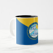 Santa Ana, stadsvlag Tweekleurige Koffiemok (Voorkant links)