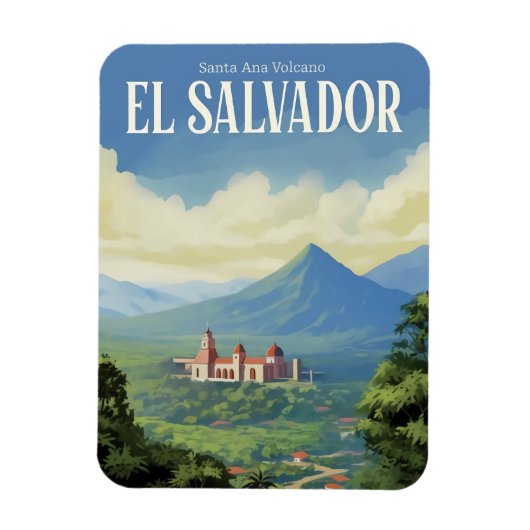 Santa Ana Volcano El Salvador Reissouvenir Magneet (Verticaal)