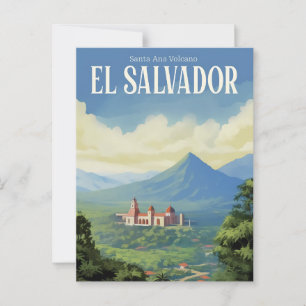 Santa Ana vulkaan El Salvador Reizen Briefkaart