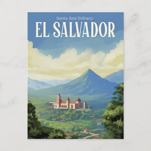 Santa Ana vulkaan El Salvador Reizen Briefkaart (Voorkant)