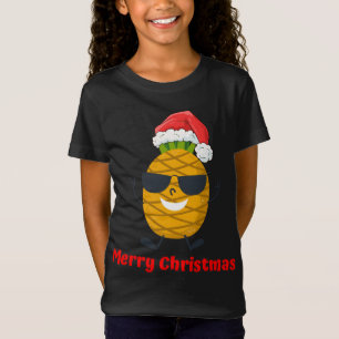 Santa Ananas Vrolijke Kerstboom Pyjama Vacati T-shirt