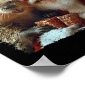 Santa And Beaver Selfie Funny Christmas Design Poster (Hoek)