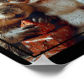 Santa And Beaver Selfie Funny Christmas Design Poster (Hoek)