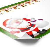 Santa and christmas ornaments foto afdruk (Hoek)