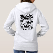 Santa and deer chrismas hoodie for ladies  (Achterkant)