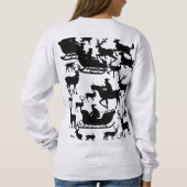 Santa and deer chrismas sweat-shirt for ladies  trui (Achterkant)