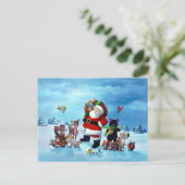 Santa and Friends Feestdagenkaart (Staand voorkant)