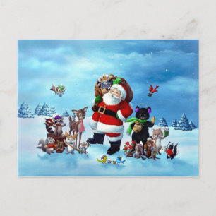 Santa and Friends Feestdagenkaart